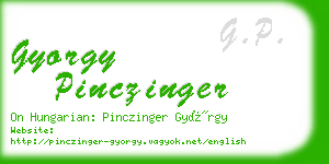 gyorgy pinczinger business card